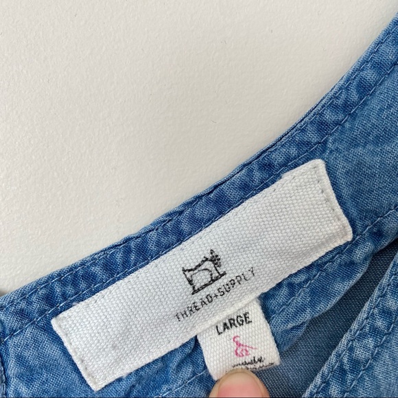 Thread & Supply Lyocell Button Down Romper - Picture 2 of 8